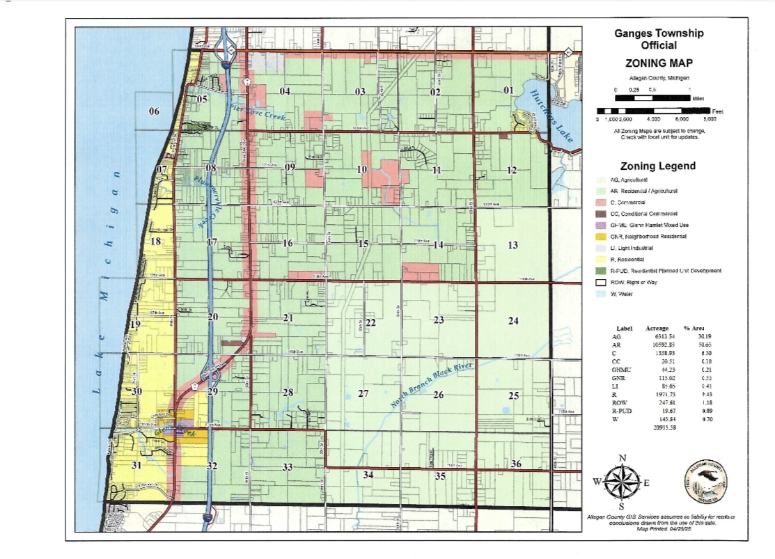 Ganges Township Zoning Map